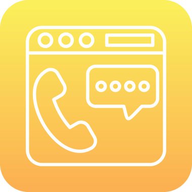 Soyut arkaplanda telefon simgesi izole edildi