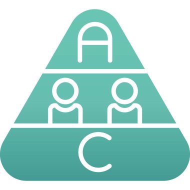 Piramit. Web simgesi basit illüstrasyon