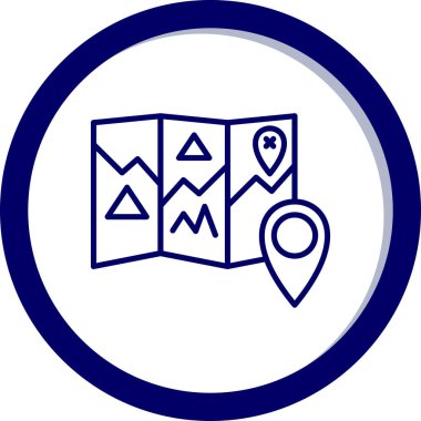 harita simgesi vektör illüstrasyonu