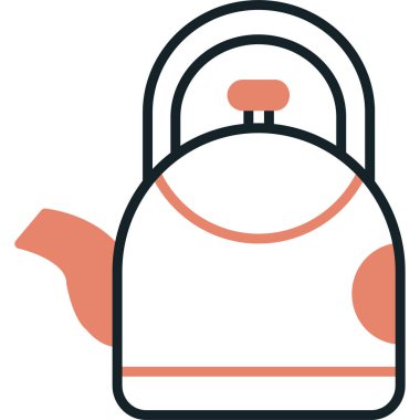 Kettle ağ simgesi, vektör illüstrasyonu