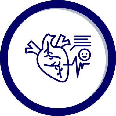 Kalp ikonu vektör illüstrasyonu