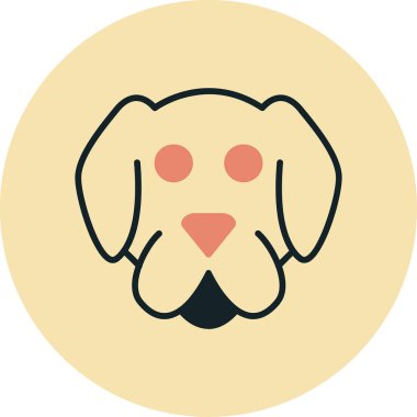 Vektör çizimi. köpek simgesi.