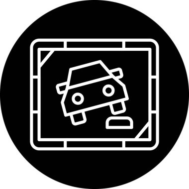 araba simgesi vektör illüstrasyonu