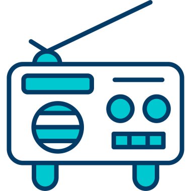 radyo simgesi vektör illüstrasyonu