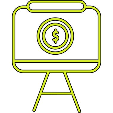 Dolar sembollü para vektör çizimi tasarımı