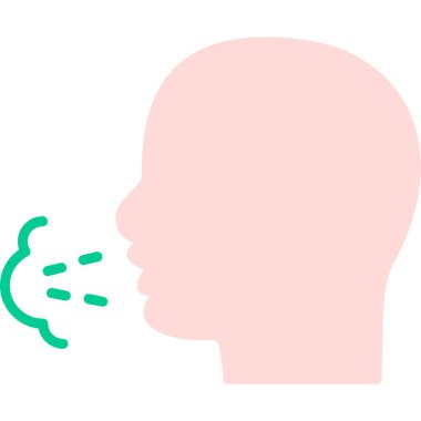 Konuşma baloncuklarıyla insan kafasının vektör çizimi