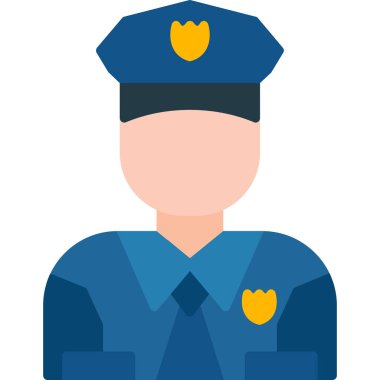 polis düz vektör simgesi