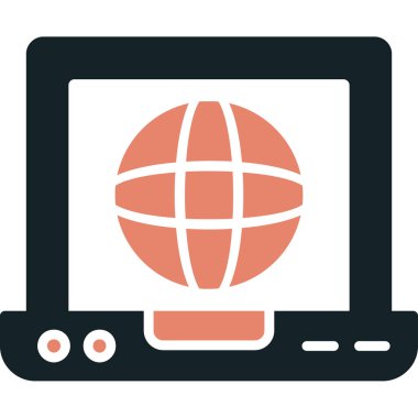 İnternet web simgesi basit illüstrasyon