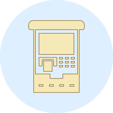 ATM makine vektör simgesi