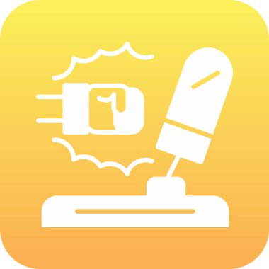 Uzun gölgeli dikiş makinesinin simgesi.