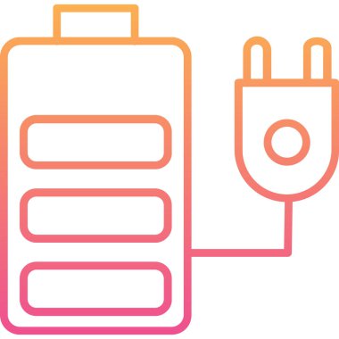 Pil simgesinin vektör illüstrasyonu