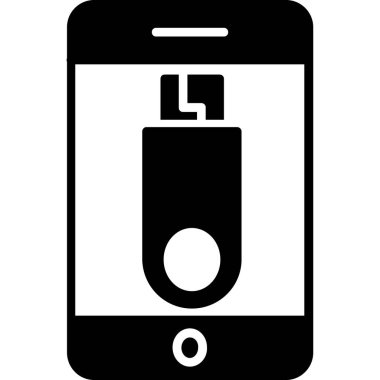 cep telefonu simgesi, basit vektör illüstrasyonu