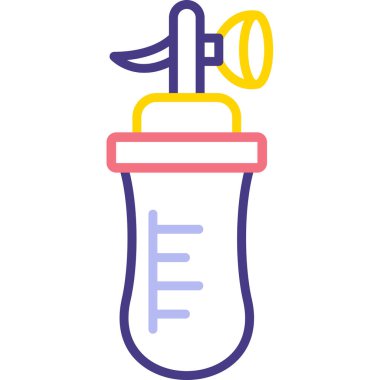 Bebek sütü simgesinin vektör illüstrasyonu