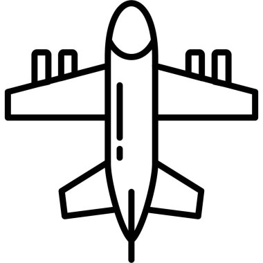 Uçak simgesi, basit tarzı