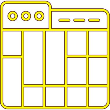 Mutfak fırını çizgi filminin vektör çizimi