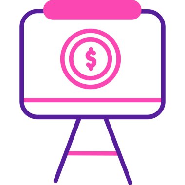 Para için. Web simgesi basit illüstrasyon