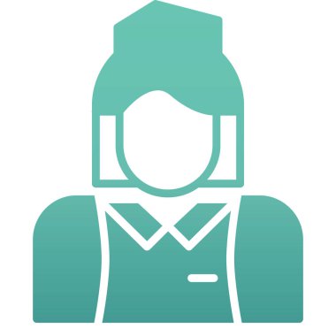 Şapkalı kadın işçi avatarı