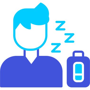 Uyuyan Adam simgesi, vektör illüstrasyonu basit tasarım