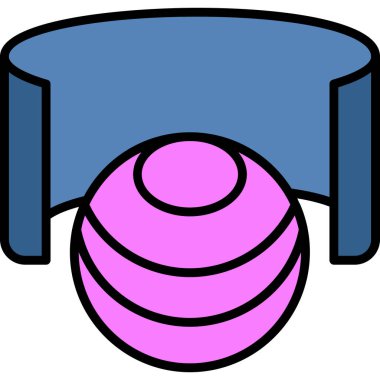 top topu buz simgesi - taslak biçimi