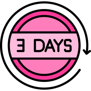 Bir saat simgesinin vektör illüstrasyonu