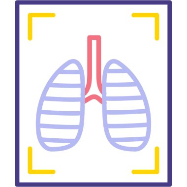 akciğer simgesi vektör illüstrasyonu