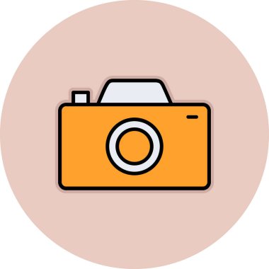 kamera simgesi vektör illüstrasyonu