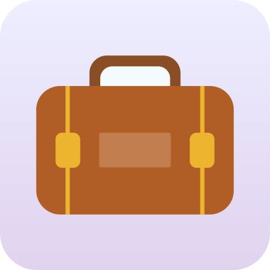 Çanta. Web simgesi basit illüstrasyon