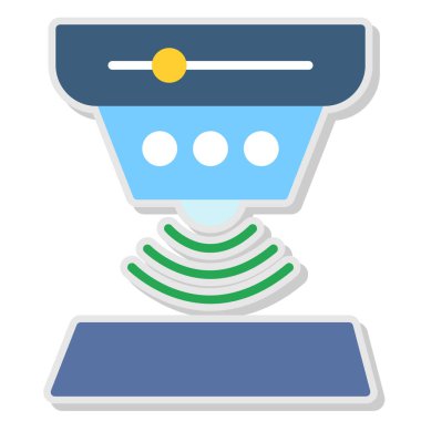 İzole edilmiş tek bir lambanın vektör çizimi