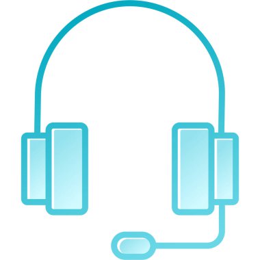 kulaklık simgesi, modern tasarım illüstrasyonu