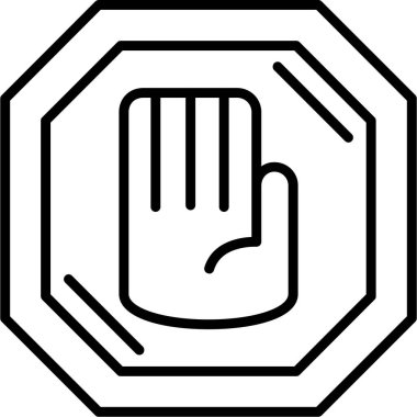 Bir el simgesinin vektör illüstrasyonu