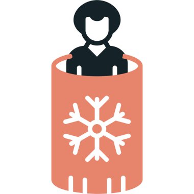 kış mevsimi düz ikon vektör çizimi tasarımı