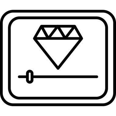 Elmas ikonu. Web için değerli vektör simgelerinin özet çizimi