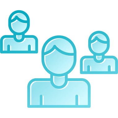 Bir grup insanın vektör illüstrasyonu