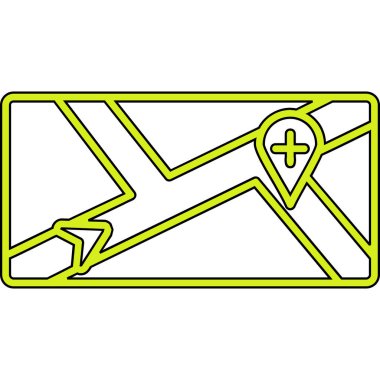 Çizgi film yol simgesinin vektör illüstrasyonu