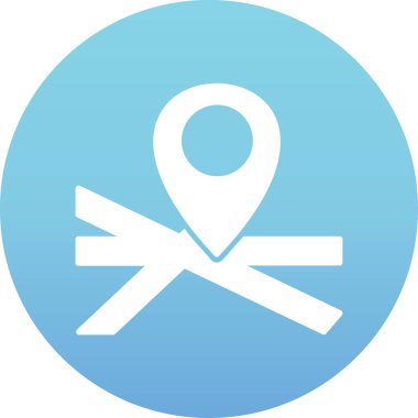 Harita imleci simgesi, konum simgesi. vektör illüstrasyonu