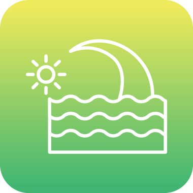 güzel günbatımı vektör simgesi