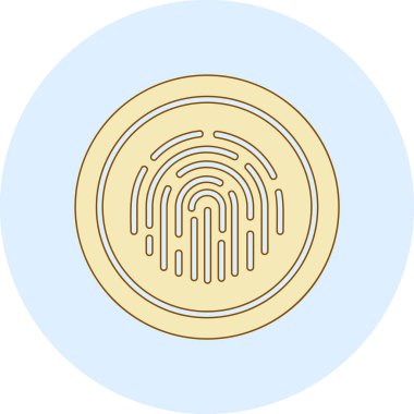 modada izole edilmiş arka planda parmak izi simgesi