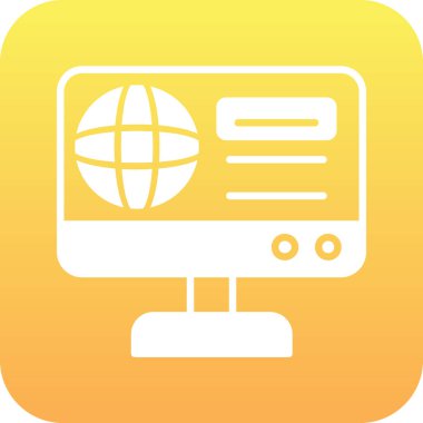 tarayıcı simgesi vektör illüstrasyonu