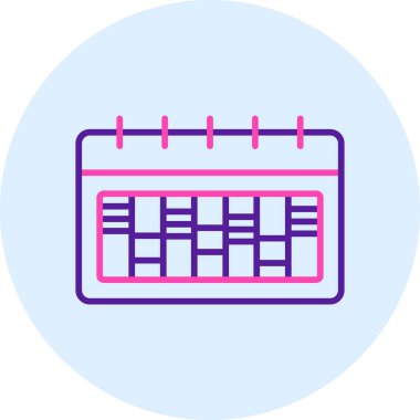 Takvim. Web simgesi basit illüstrasyon