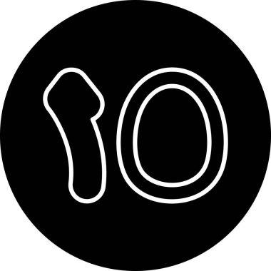 Tek bir simgenin vektör illüstrasyonu