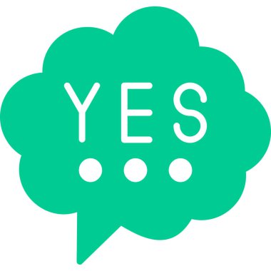 evet web simgesi basit illüstrasyon