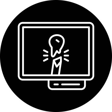 bilgisayar ekranı simgesi, vektör illüstrasyonu