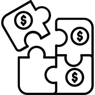 iş finans yönetimi simgesi ana hatlar biçiminde