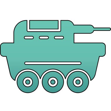 Tank simgesi, vektör çizimi