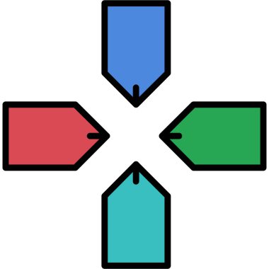 ok simgesi vektör illüstrasyonu