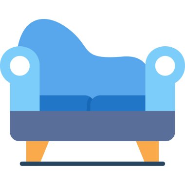 kanepe mobilya düz stil kanepe ikonu