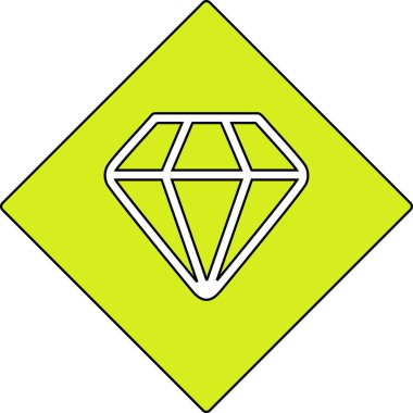 Elmas simgesi, vektör illüstrasyonu