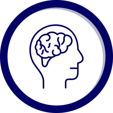 Beyin. Web simgesi basit tasarım