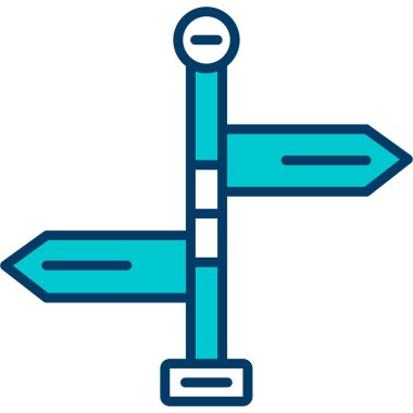 Yol simgesi vektör illüstrasyonu