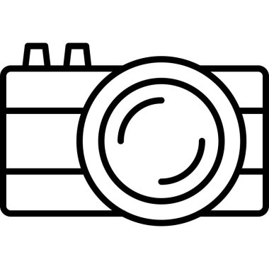 Kamera simgesi, vektör illüstrasyonu